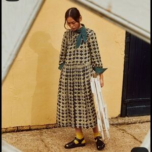 Toast Circle Neck dress in Vale print